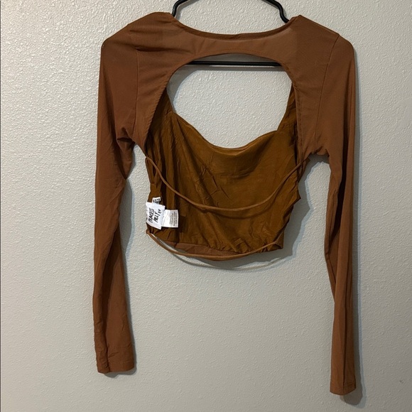 Princess Polly Chocolate Brown Long Sleeve Bodysuit - Picture 3 of 3